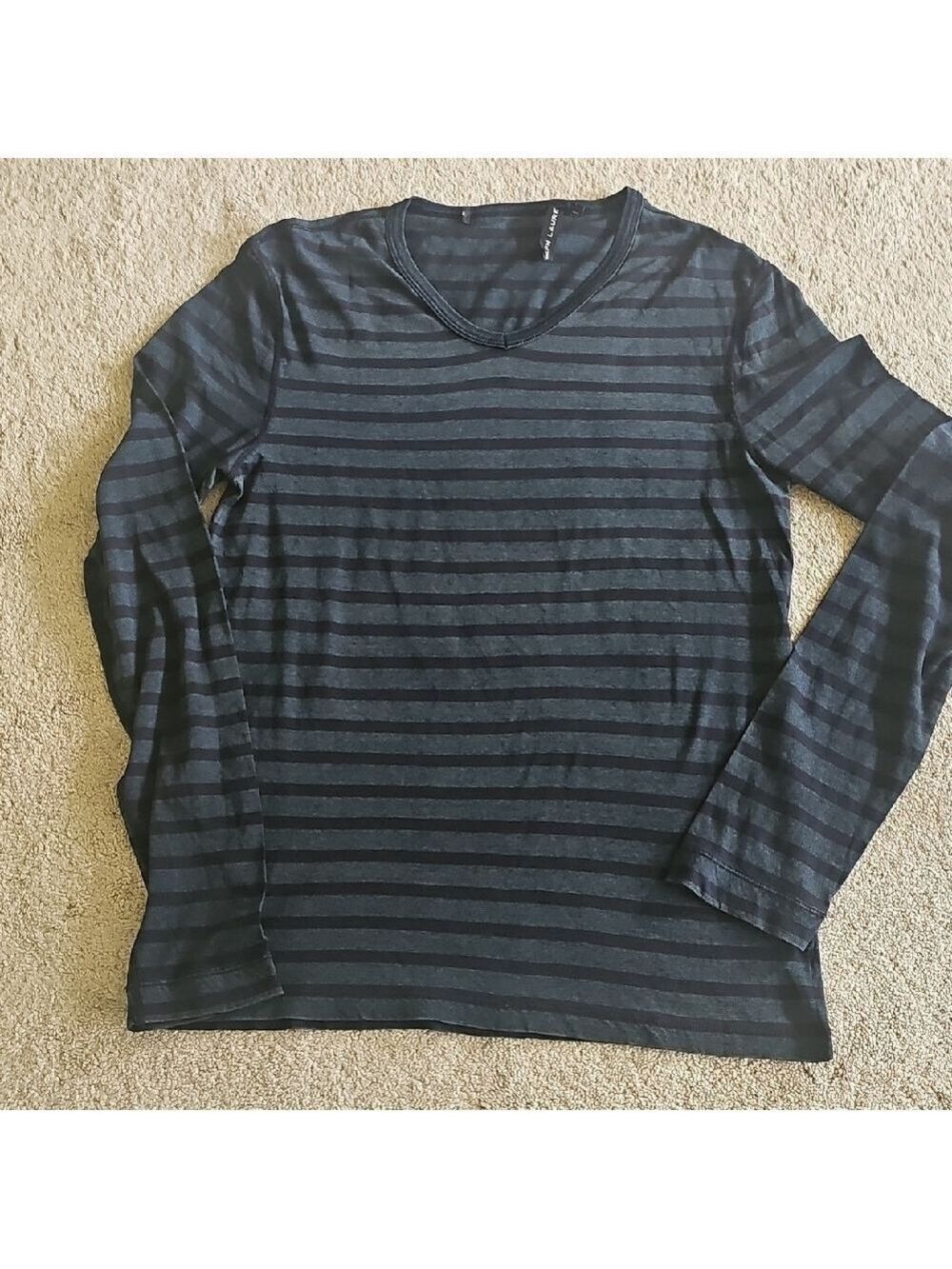 Ralph Lauren Black and Gray Striped Shirt